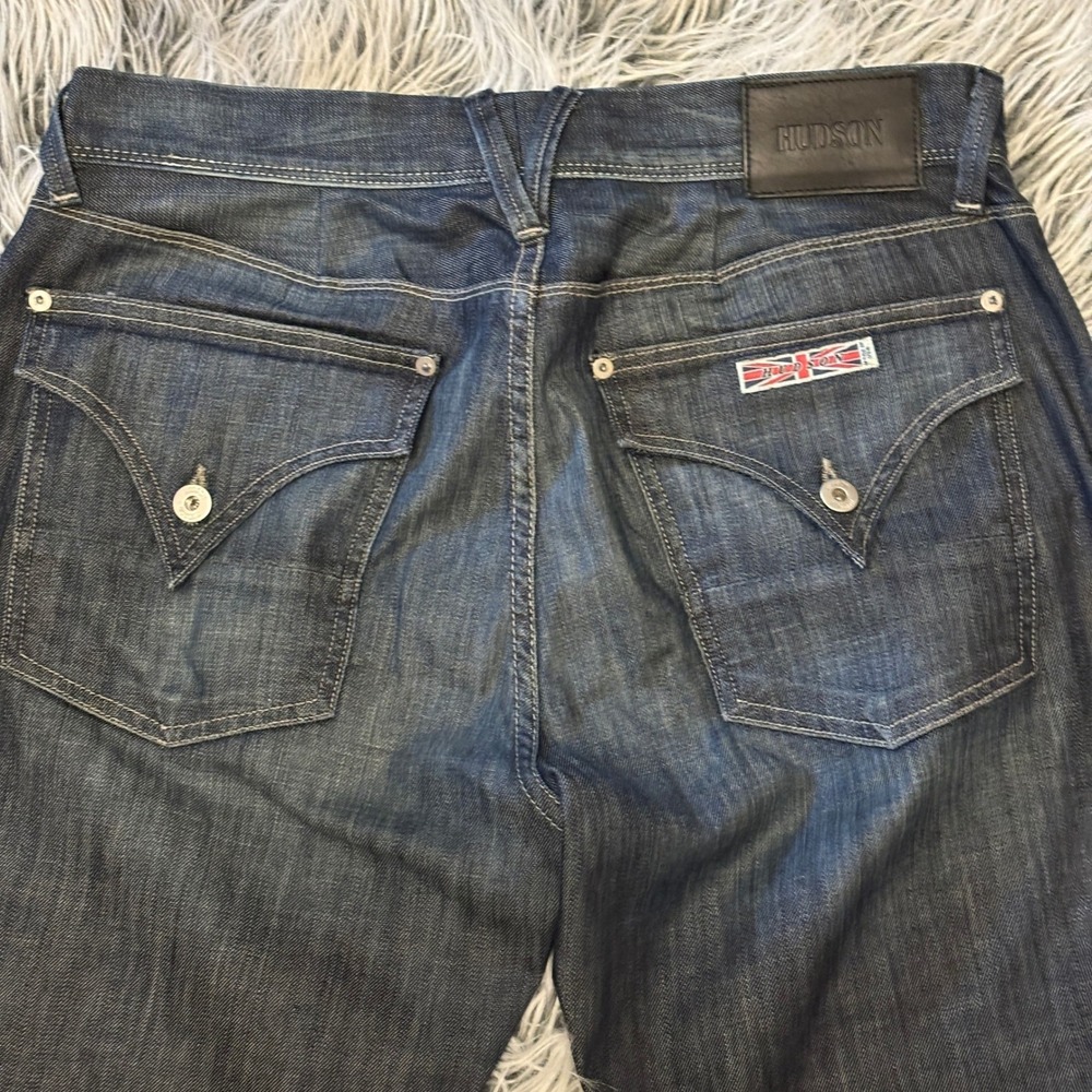 Hudson Jeans Mens Byron Straight Leg Dark Wash Denim Blue Size 34 M136DCA RKS